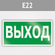 Знак E22 «Указатель выхода» (металл, 300х150 мм)